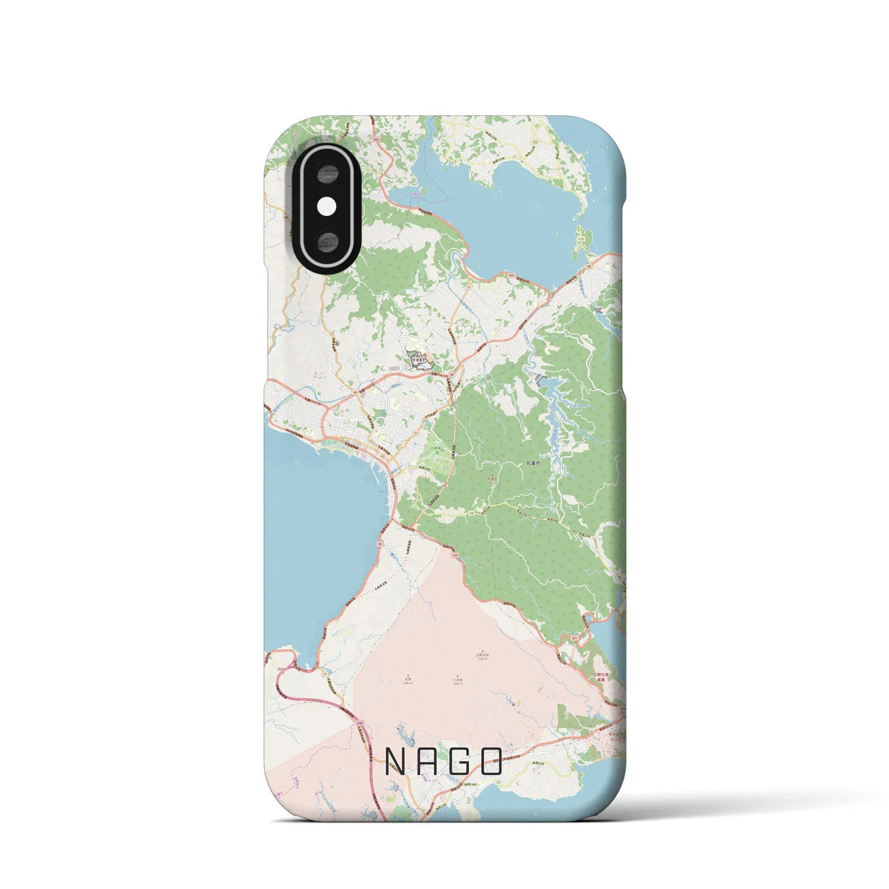 【名護(沖縄県)】地図柄iPhoneケース(バックカバータイプ)
