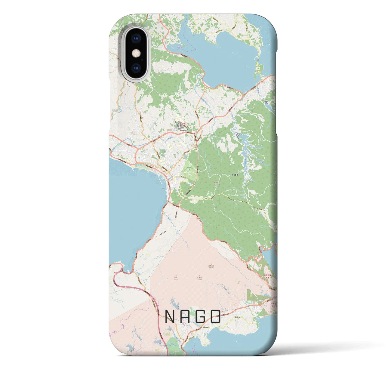 【名護(沖縄県)】地図柄iPhoneケース(バックカバータイプ)