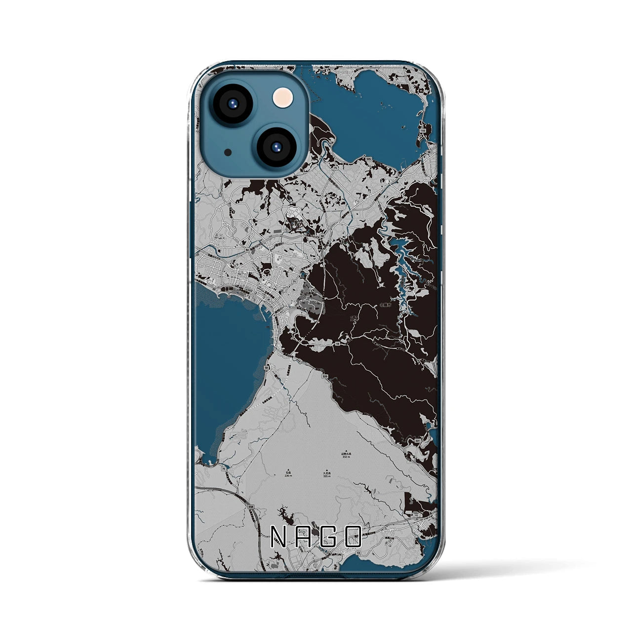 【名護(沖縄県)】地図柄iPhoneケース(クリアタイプ)