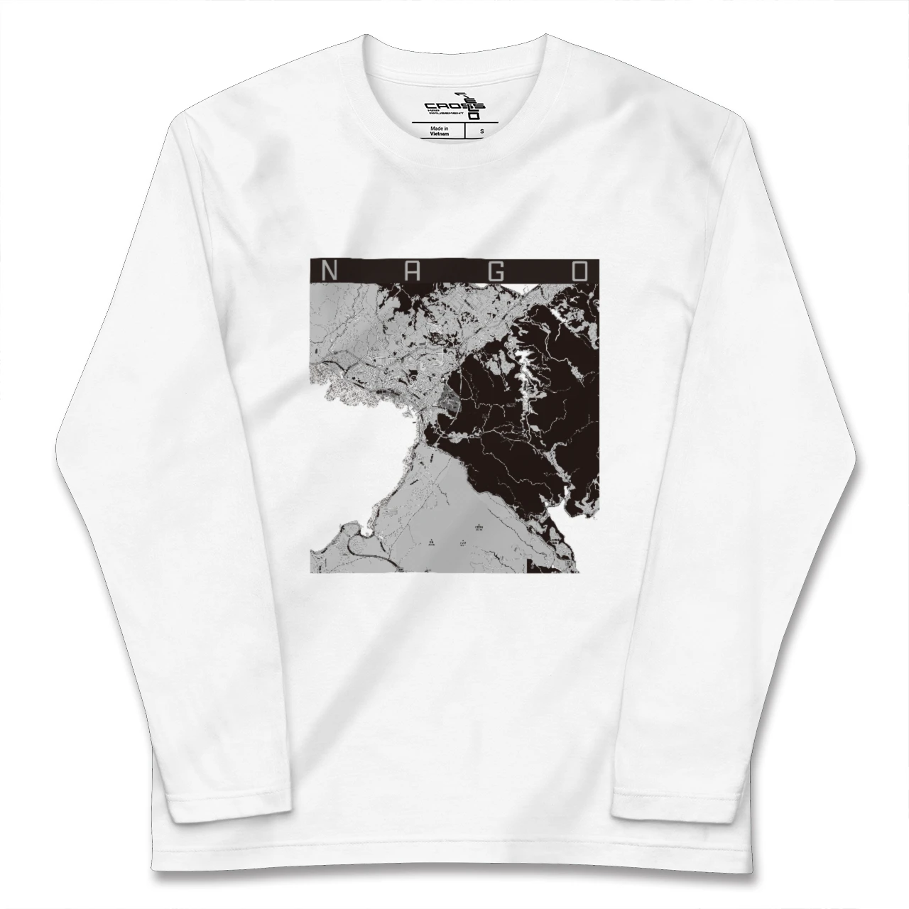 【名護(沖縄県)】地図柄ロングスリーブTシャツ