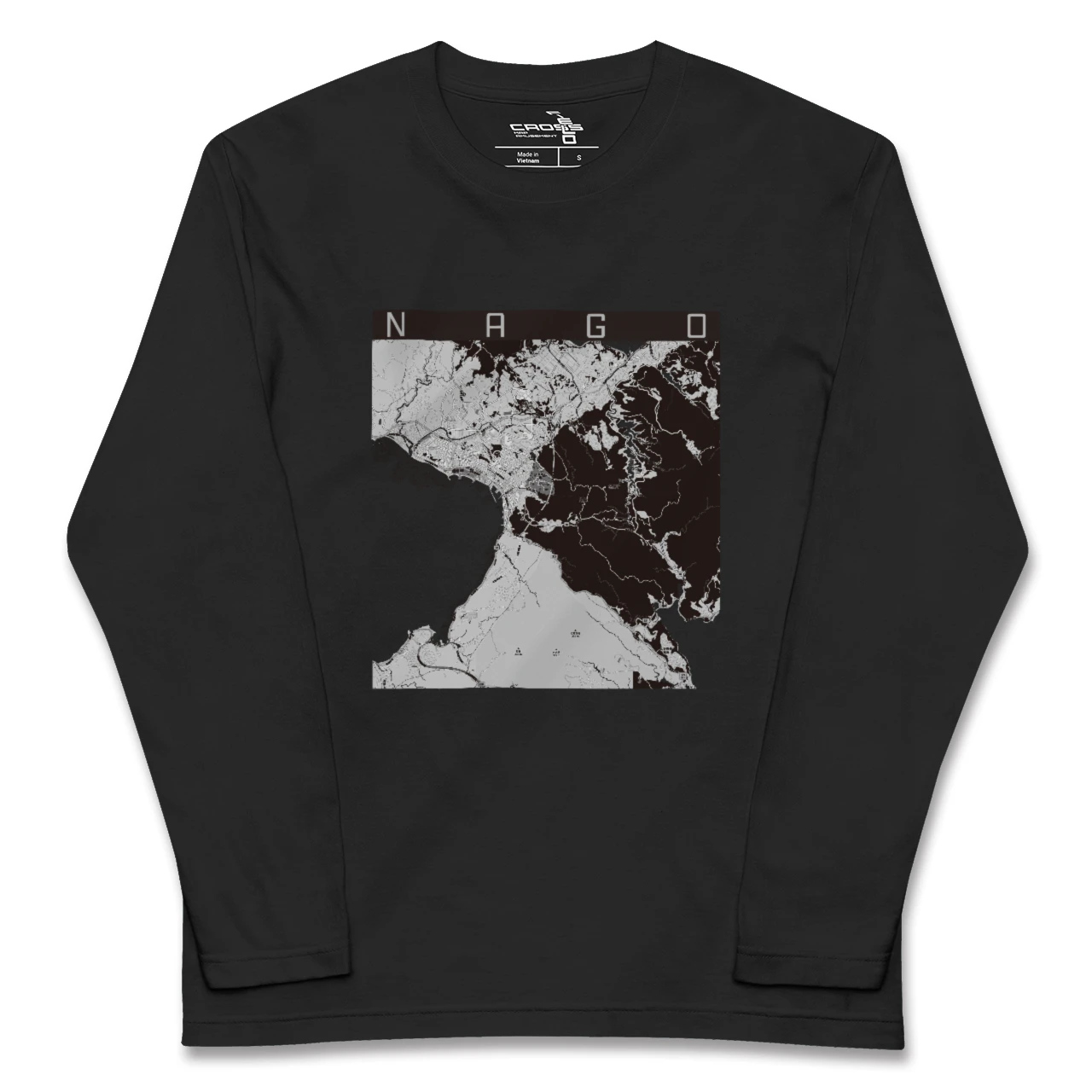 【名護(沖縄県)】地図柄ロングスリーブTシャツ