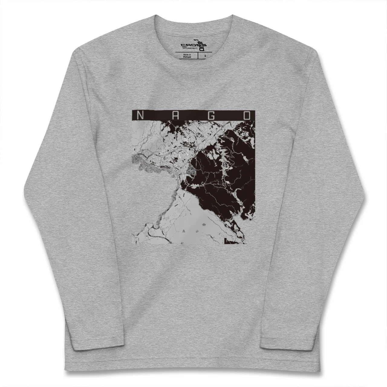 【名護(沖縄県)】地図柄ロングスリーブTシャツ