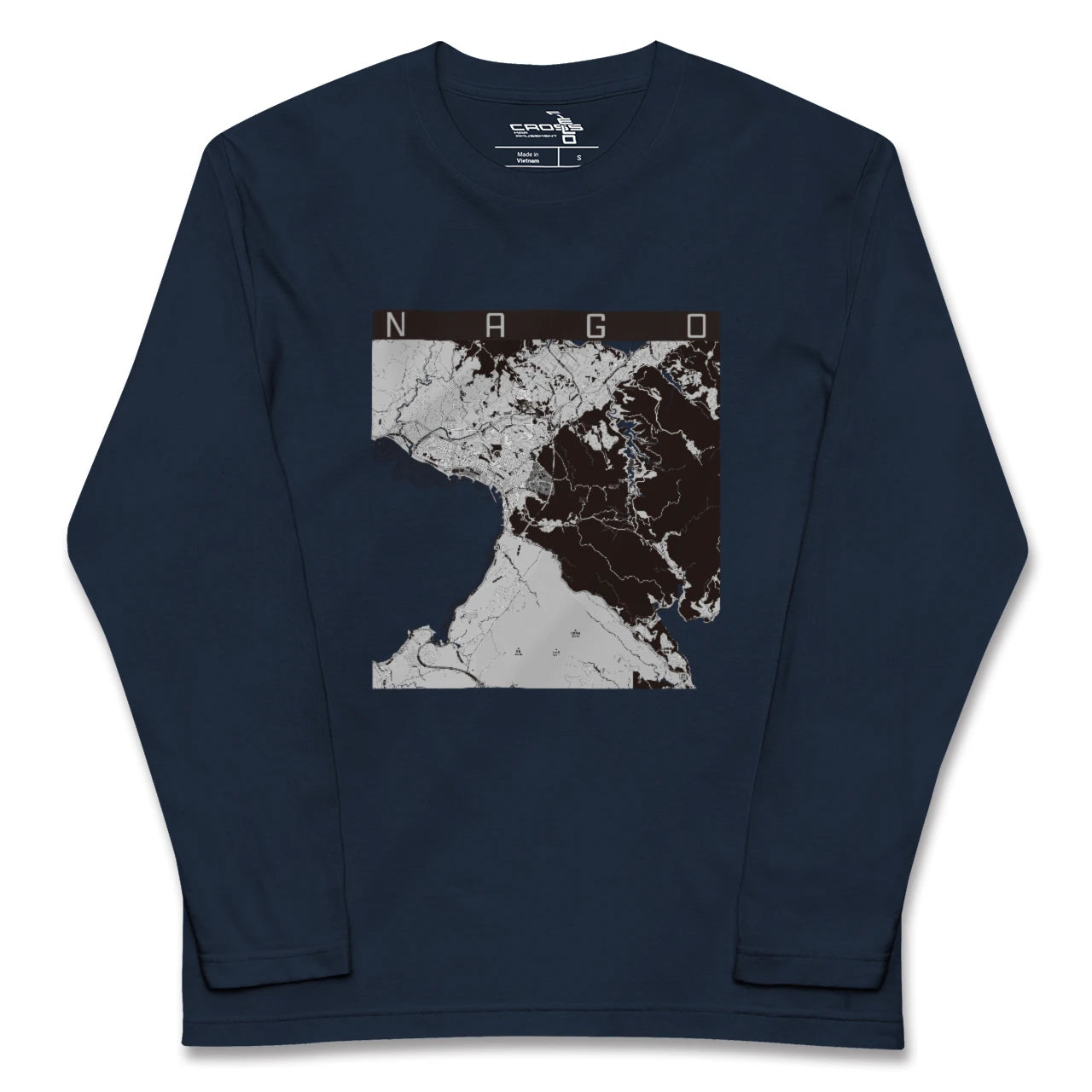 【名護(沖縄県)】地図柄ロングスリーブTシャツ