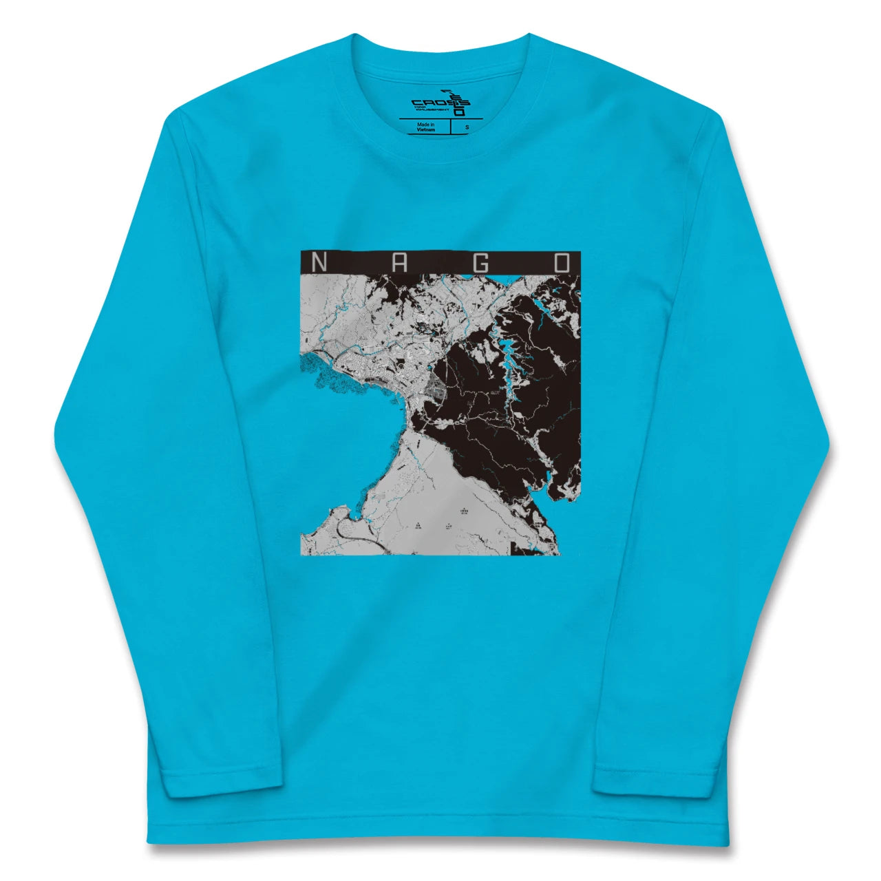 【名護(沖縄県)】地図柄ロングスリーブTシャツ