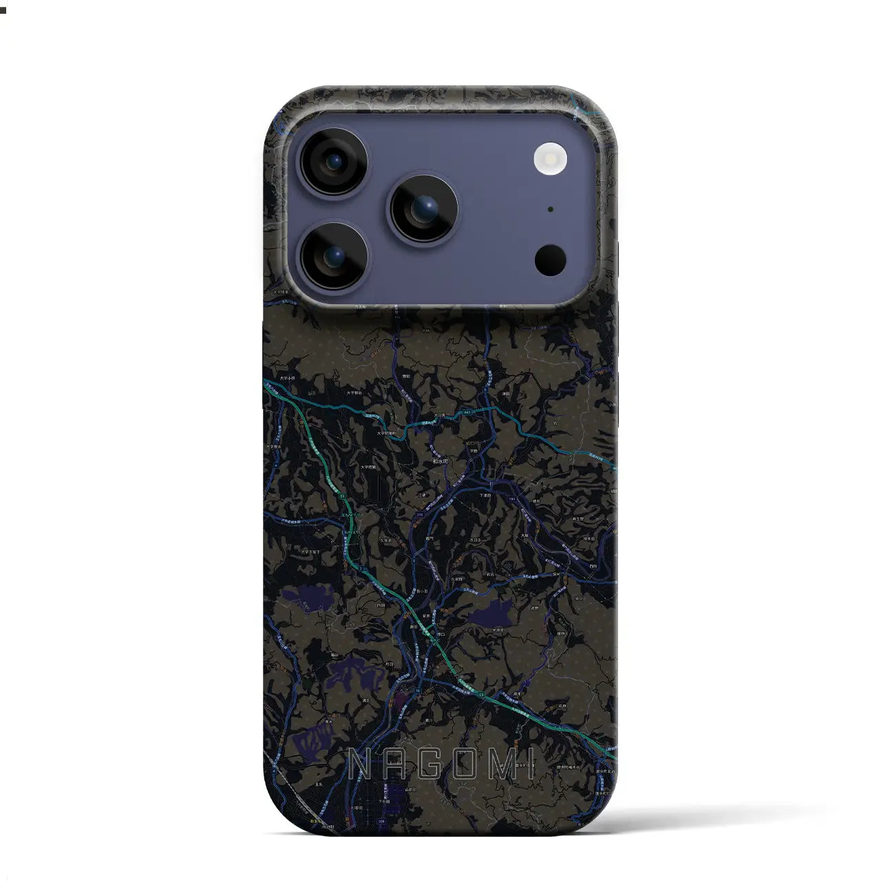 【和水(熊本県)】地図柄iPhoneケース(バックカバータイプ)