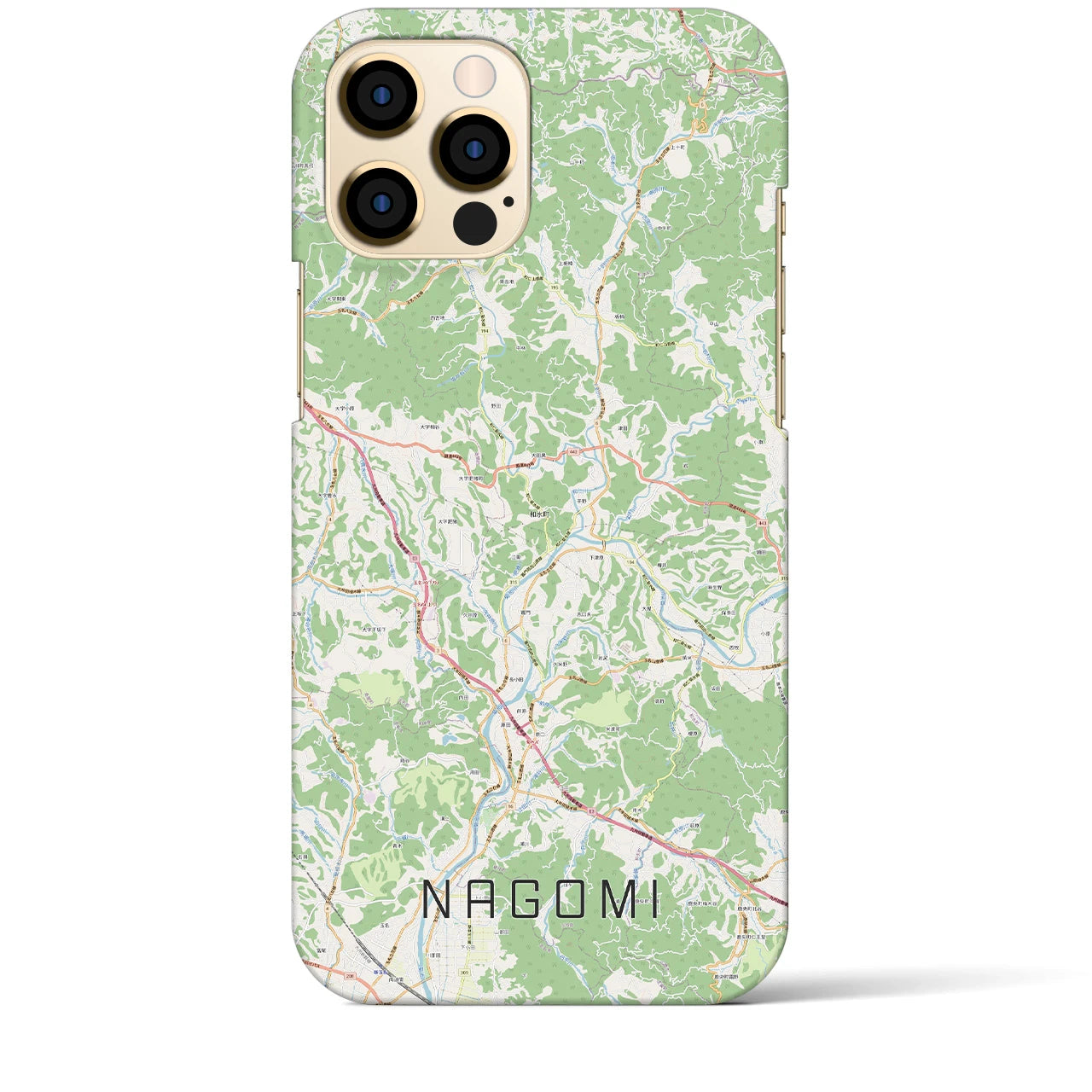 【和水(熊本県)】地図柄iPhoneケース(バックカバータイプ)