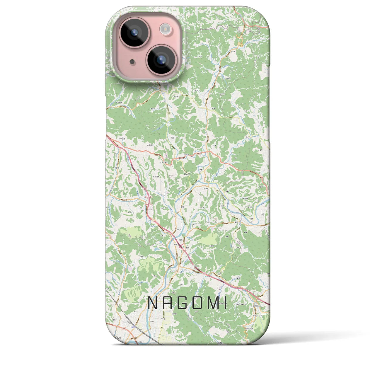 【和水(熊本県)】地図柄iPhoneケース(バックカバータイプ)