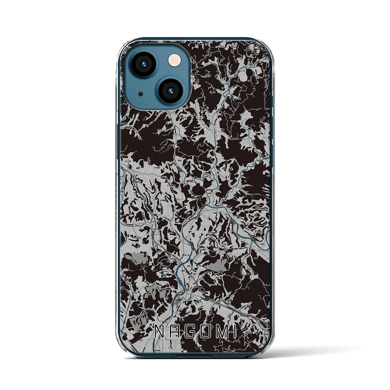 【和水(熊本県)】地図柄iPhoneケース(クリアタイプ)