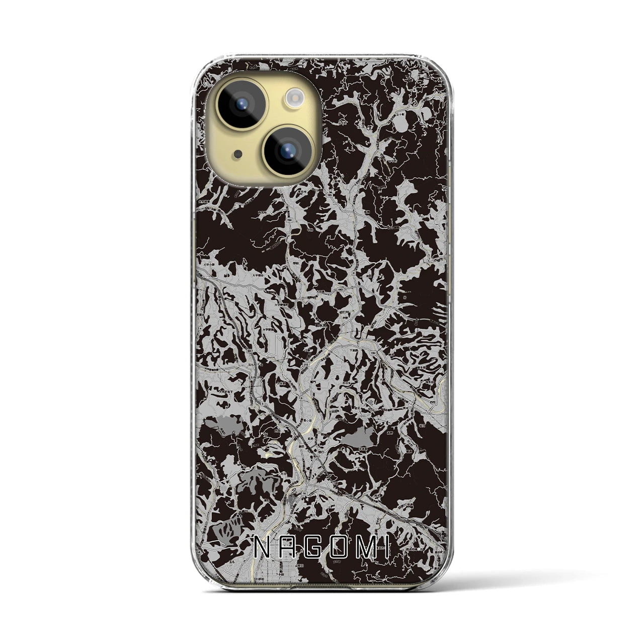 【和水(熊本県)】地図柄iPhoneケース(クリアタイプ)