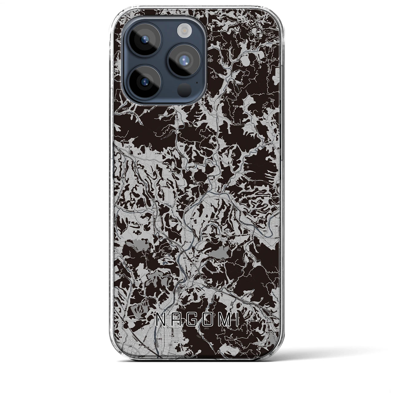 【和水(熊本県)】地図柄iPhoneケース(クリアタイプ)