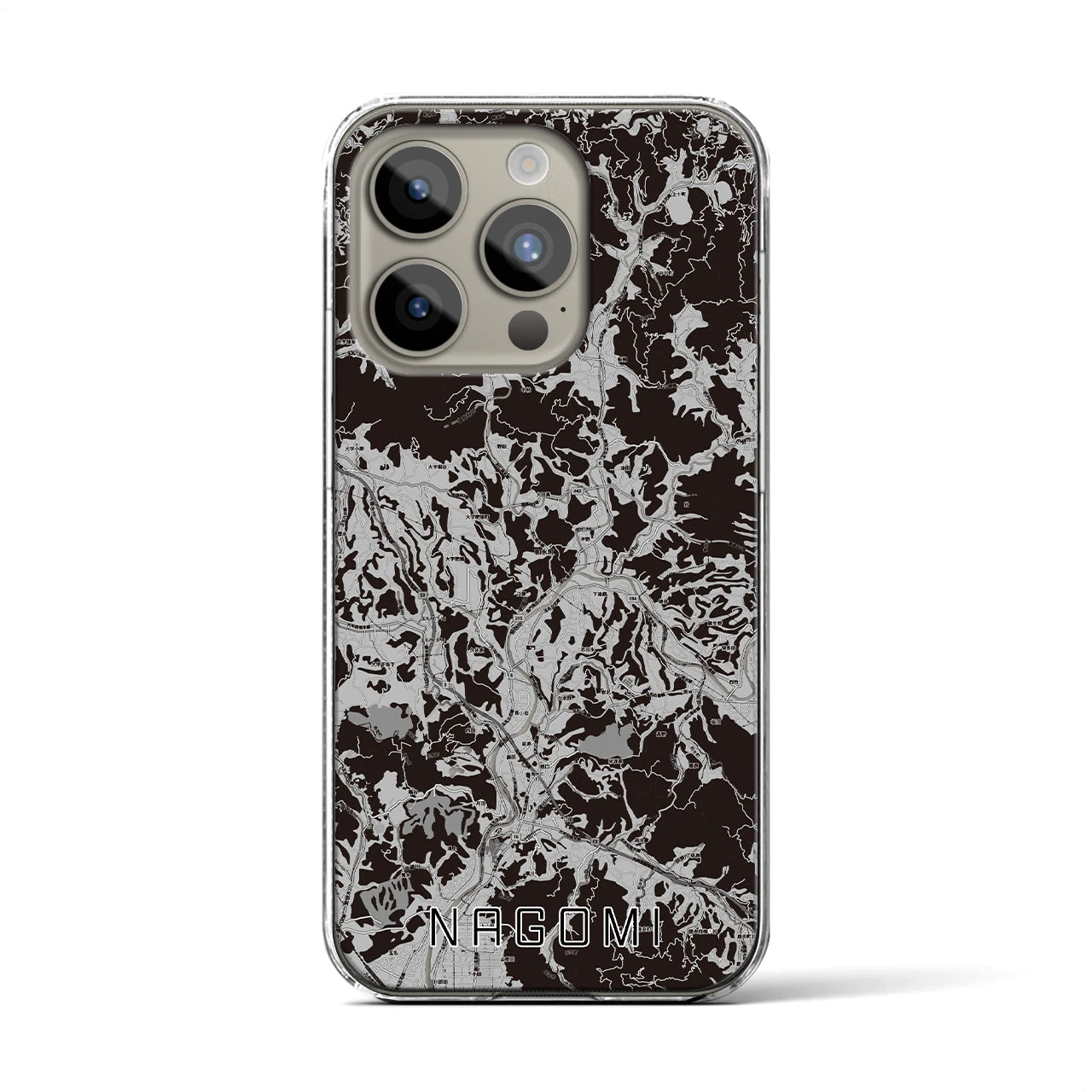 【和水(熊本県)】地図柄iPhoneケース(クリアタイプ)