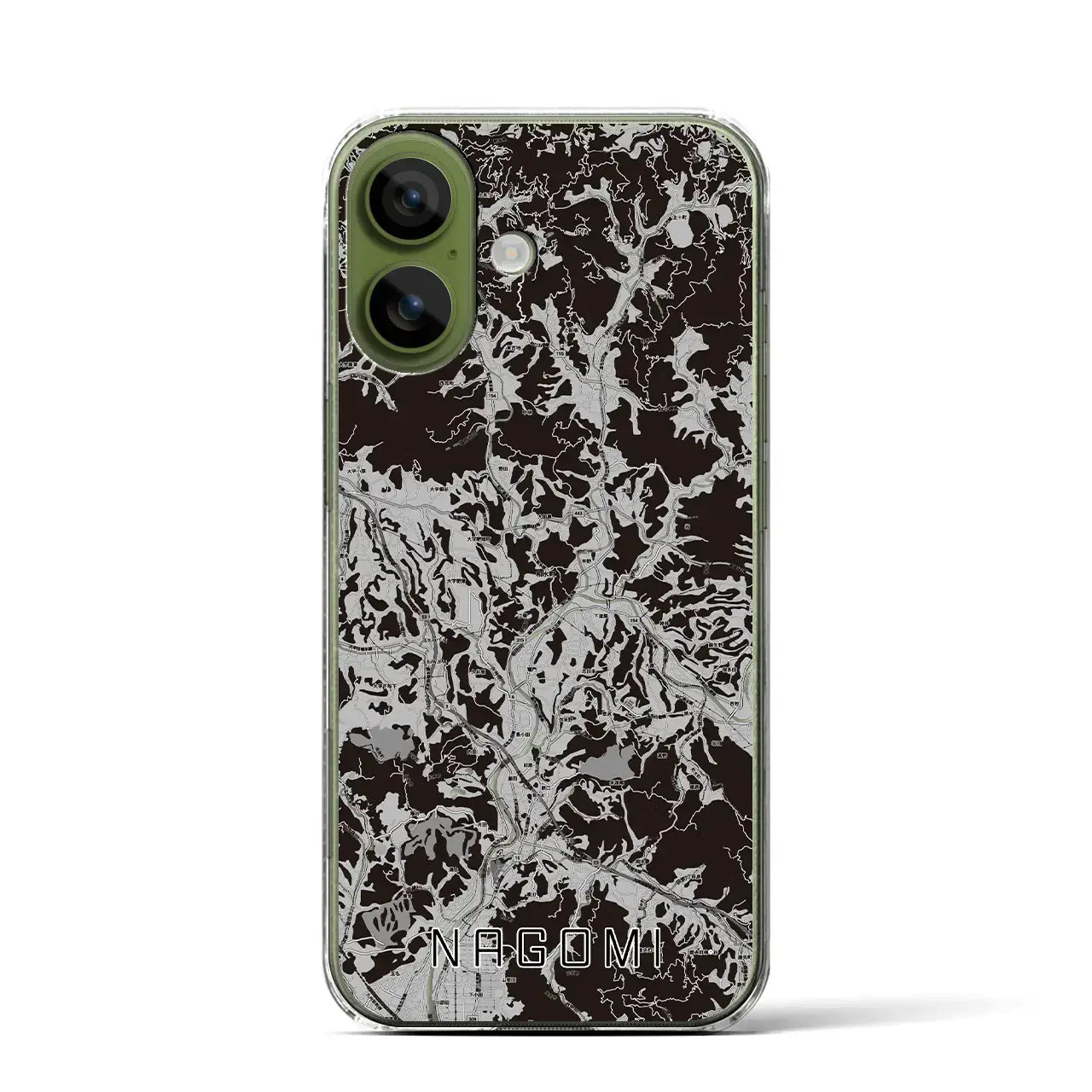 【和水(熊本県)】地図柄iPhoneケース(クリアタイプ)