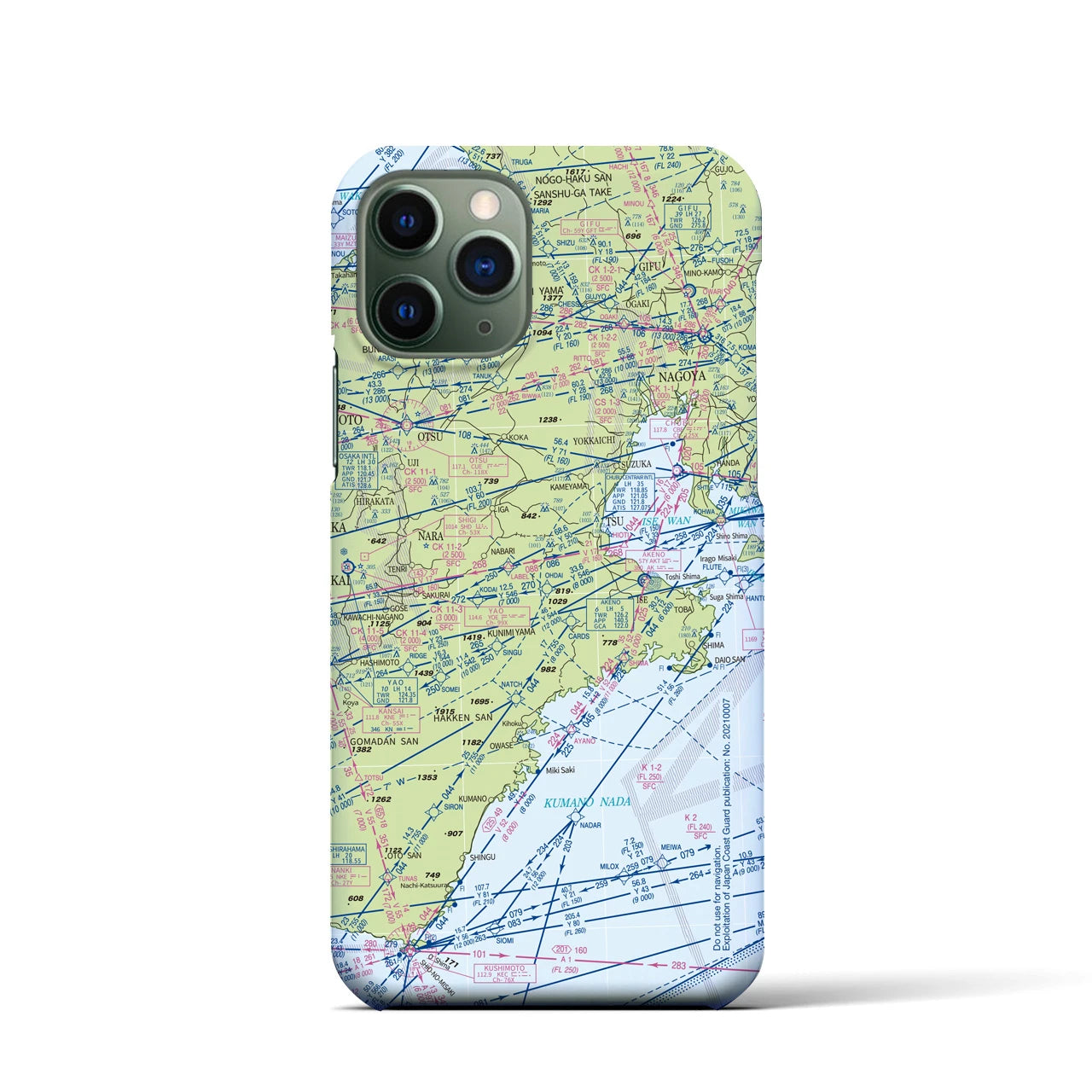 【名古屋航空図(愛知県)】航空図iPhoneケース(バックカバータイプ)
