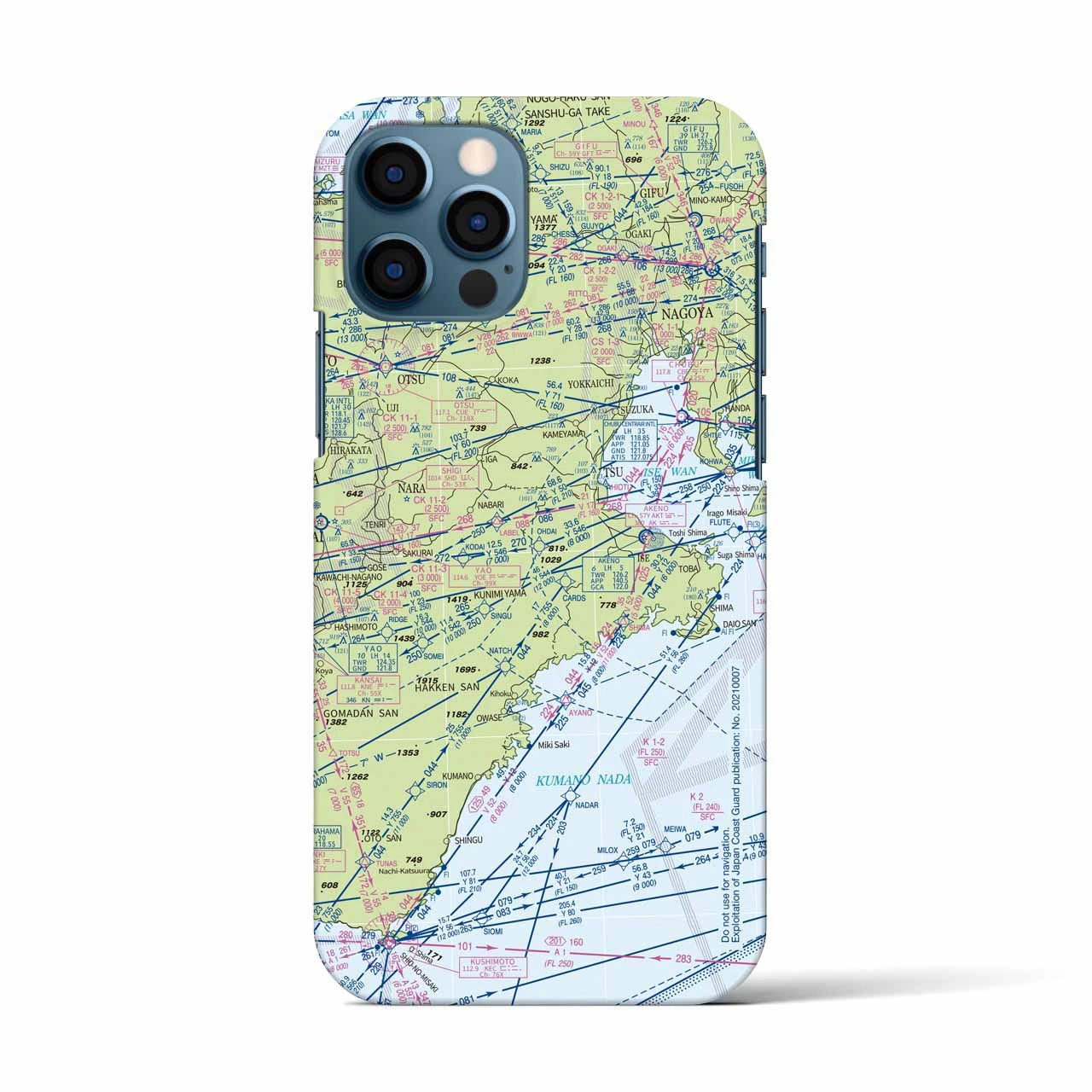 【名古屋航空図(愛知県)】航空図iPhoneケース(バックカバータイプ)