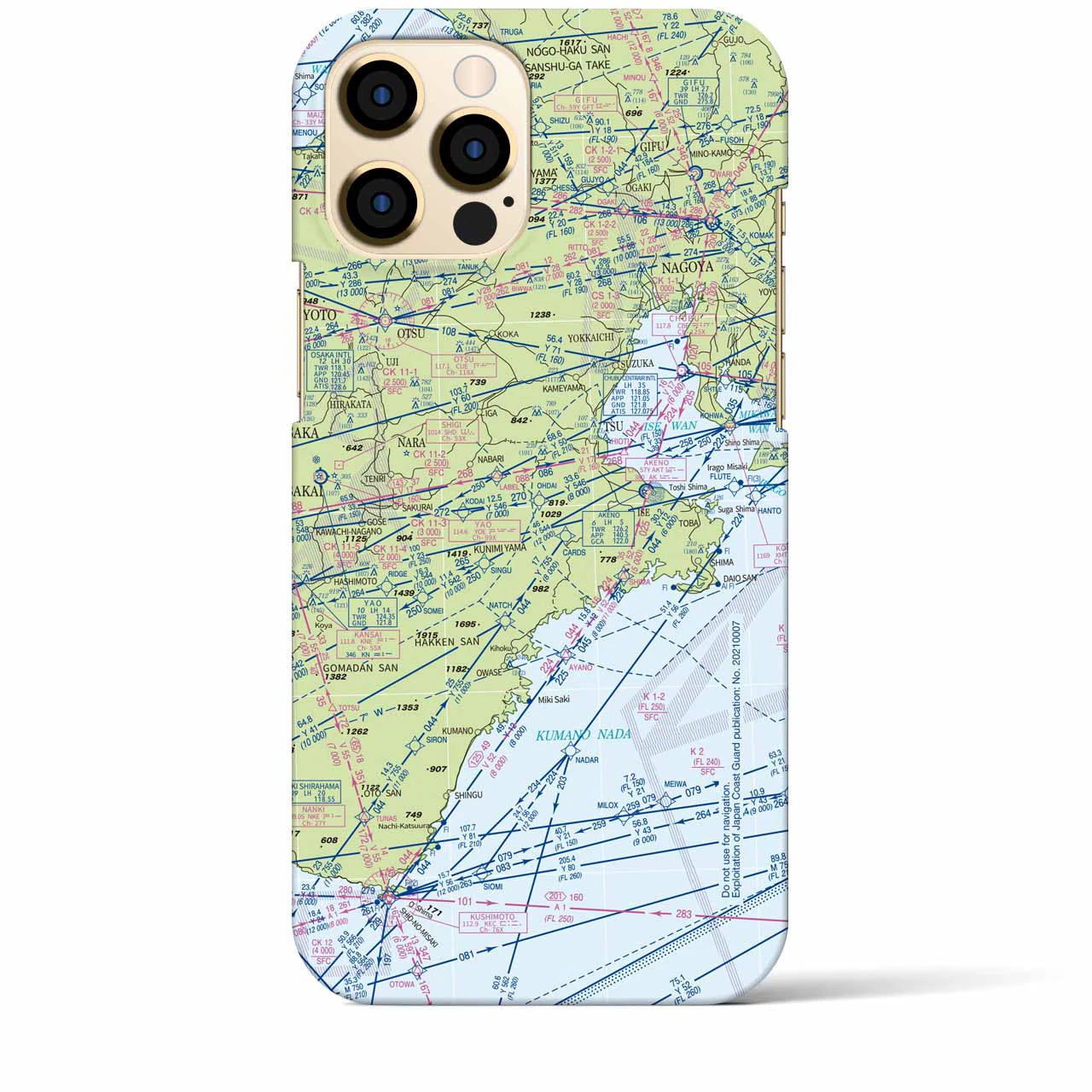 【名古屋航空図(愛知県)】航空図iPhoneケース(バックカバータイプ)