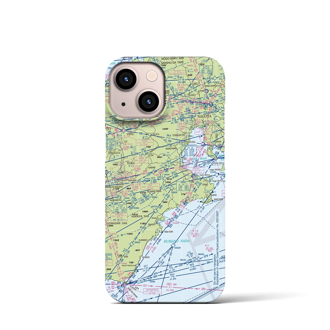 【名古屋航空図(愛知県)】航空図iPhoneケース(バックカバータイプ)