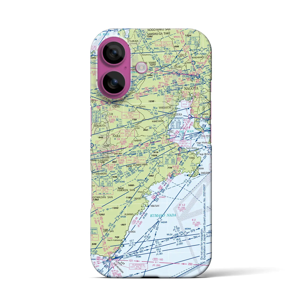 【名古屋航空図(愛知県)】航空図iPhoneケース(バックカバータイプ)