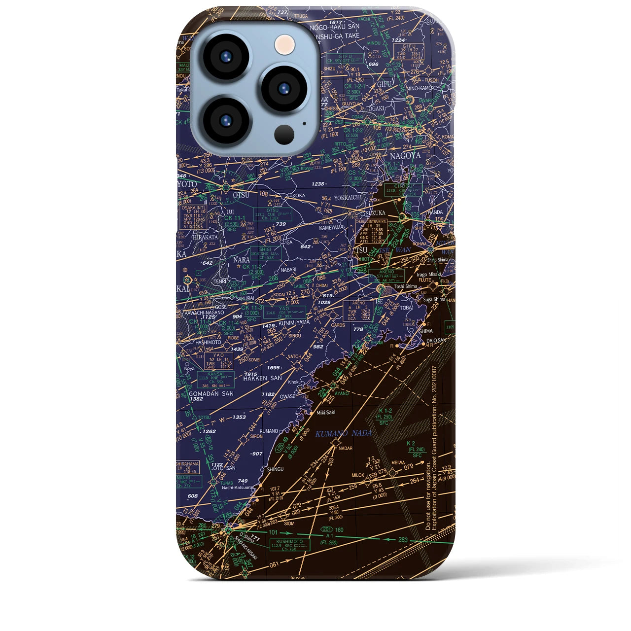 【名古屋航空図(愛知県)】航空図iPhoneケース(バックカバータイプ)