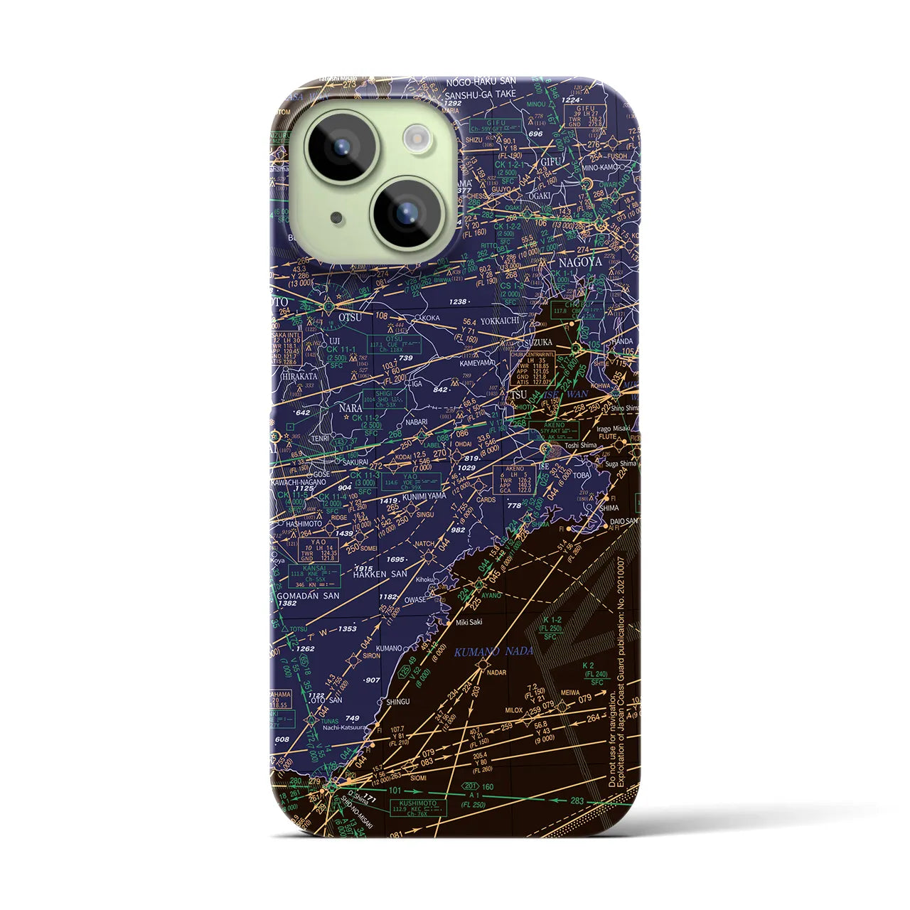 【名古屋航空図(愛知県)】航空図iPhoneケース(バックカバータイプ)