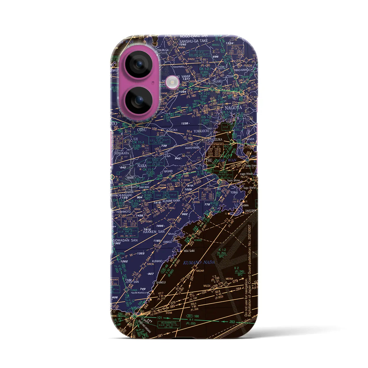 【名古屋航空図(愛知県)】航空図iPhoneケース(バックカバータイプ)