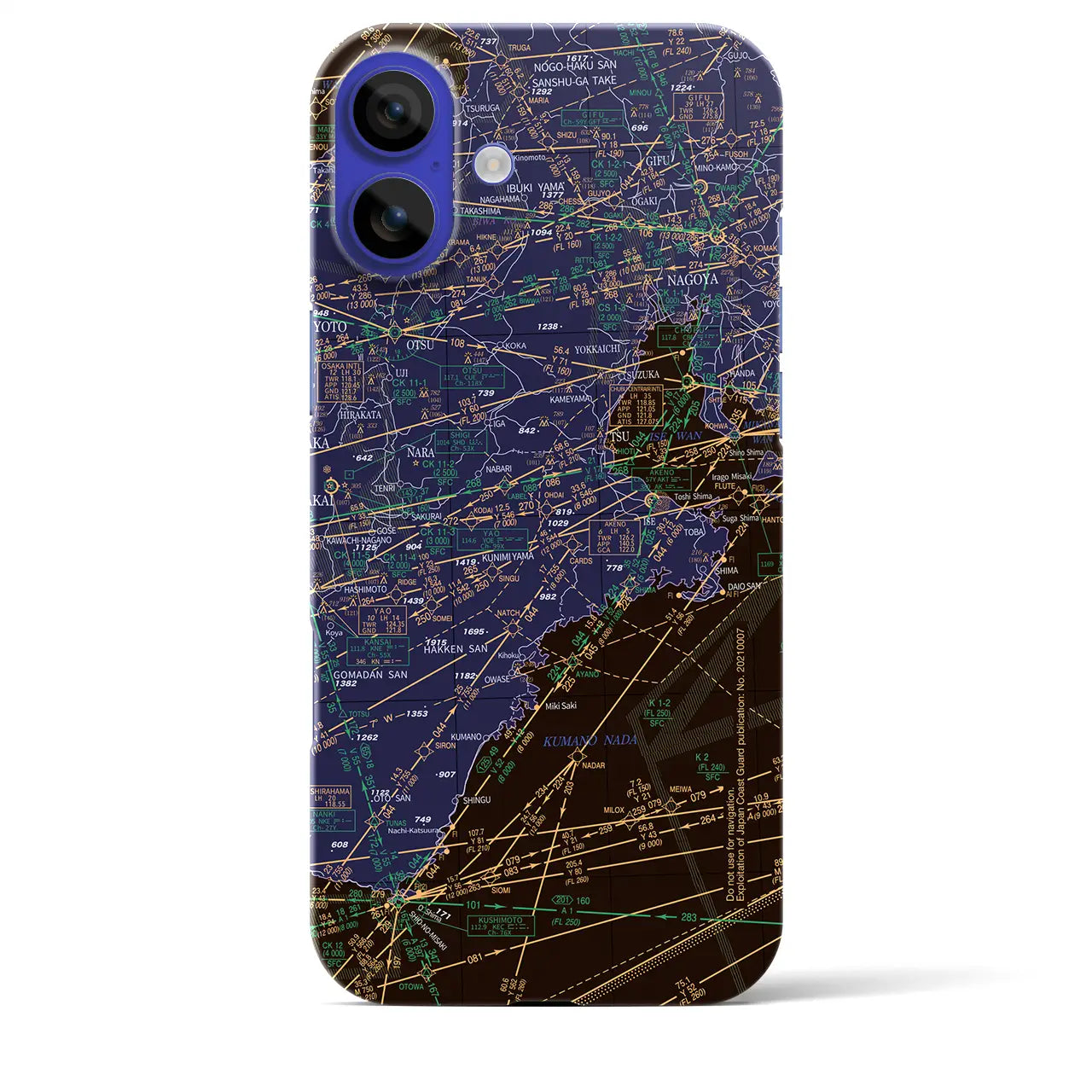 【名古屋航空図(愛知県)】航空図iPhoneケース(バックカバータイプ)