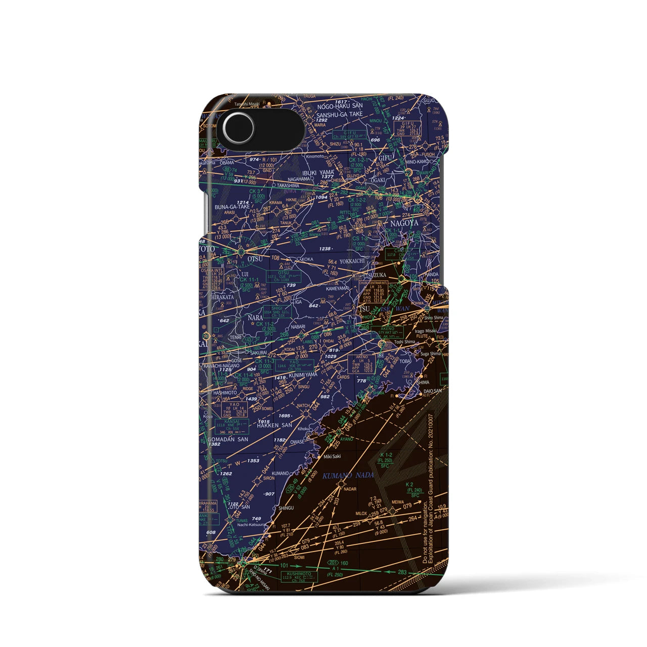 【名古屋航空図(愛知県)】航空図iPhoneケース(バックカバータイプ)