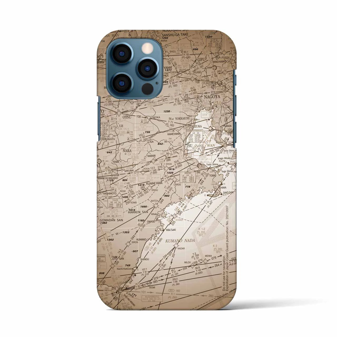【名古屋航空図(愛知県)】航空図iPhoneケース(バックカバータイプ)