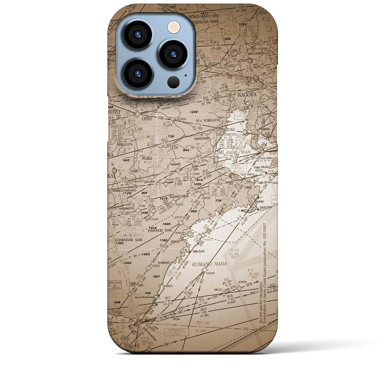 【名古屋航空図(愛知県)】航空図iPhoneケース(バックカバータイプ)