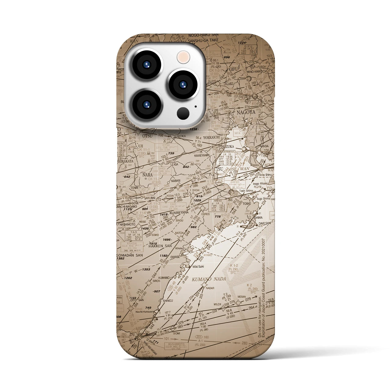 【名古屋航空図(愛知県)】航空図iPhoneケース(バックカバータイプ)