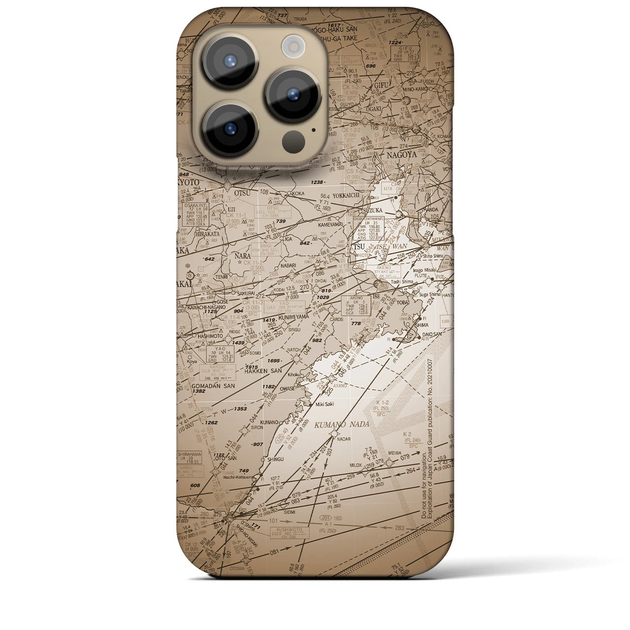 【名古屋航空図(愛知県)】航空図iPhoneケース(バックカバータイプ)