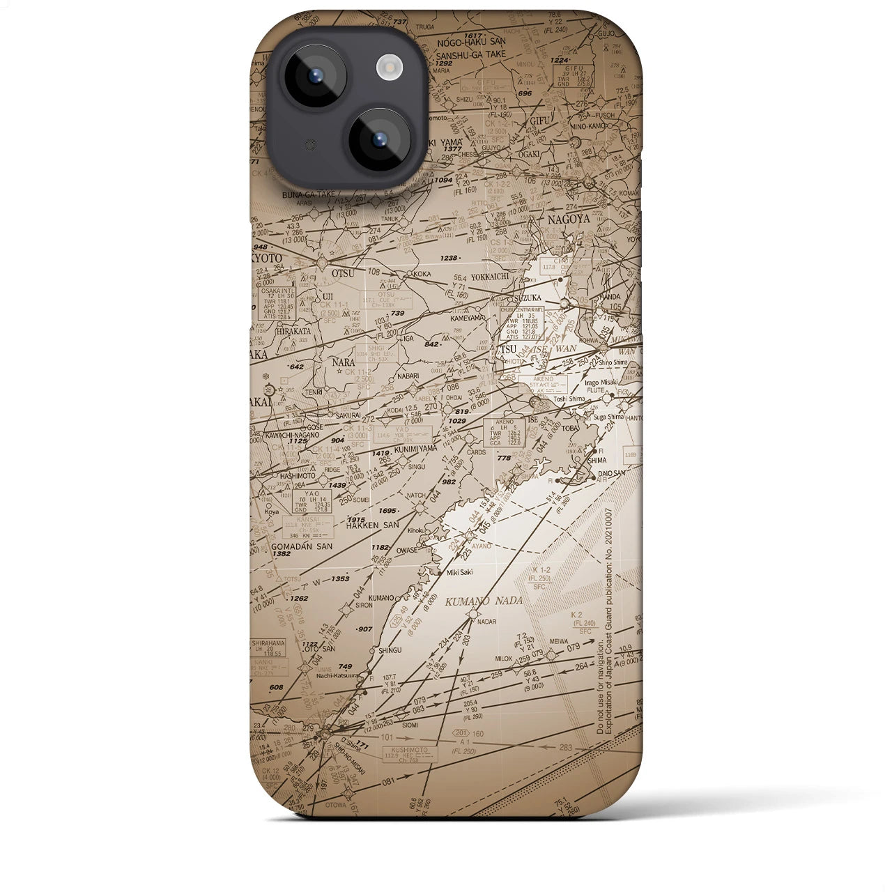 【名古屋航空図(愛知県)】航空図iPhoneケース(バックカバータイプ)