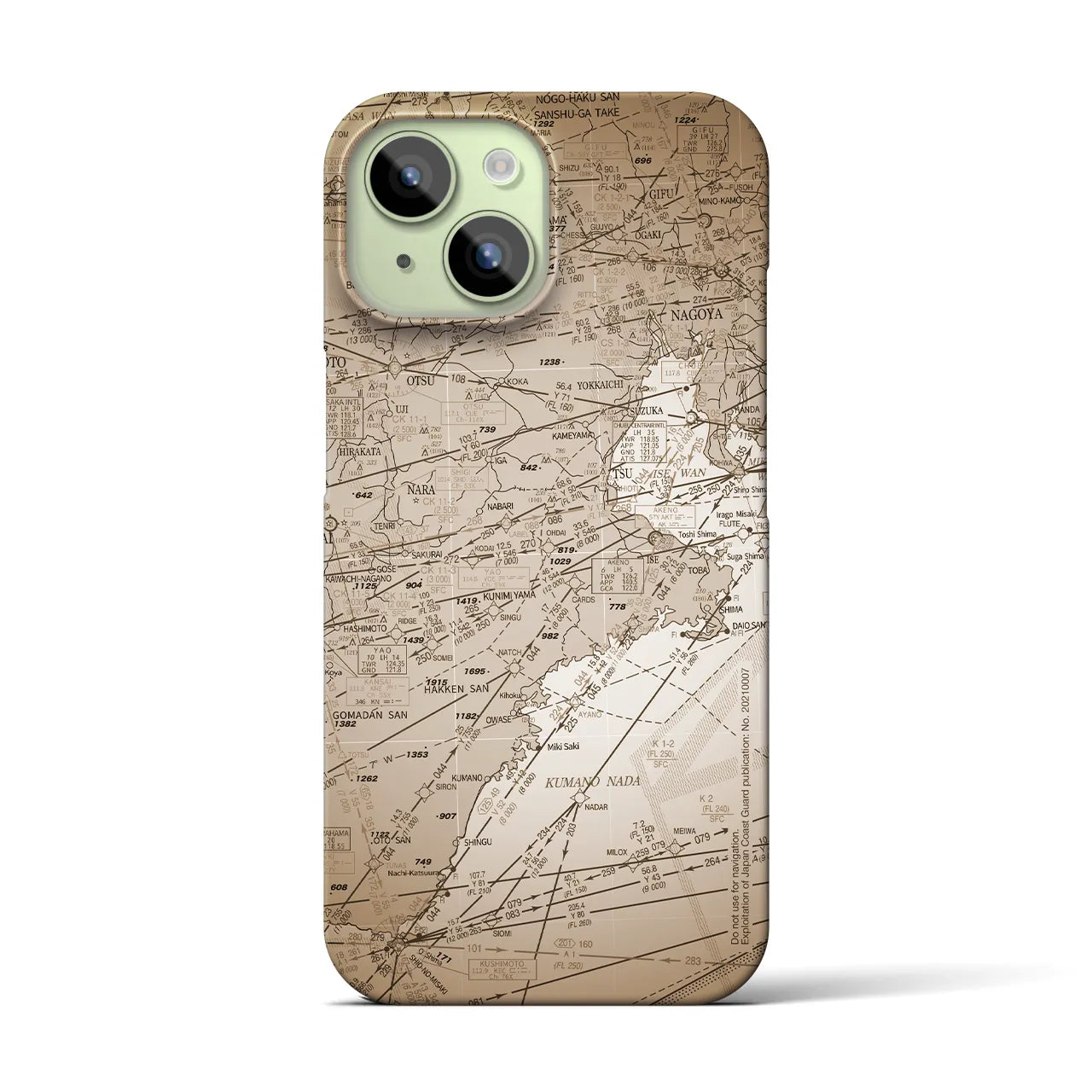 【名古屋航空図(愛知県)】航空図iPhoneケース(バックカバータイプ)