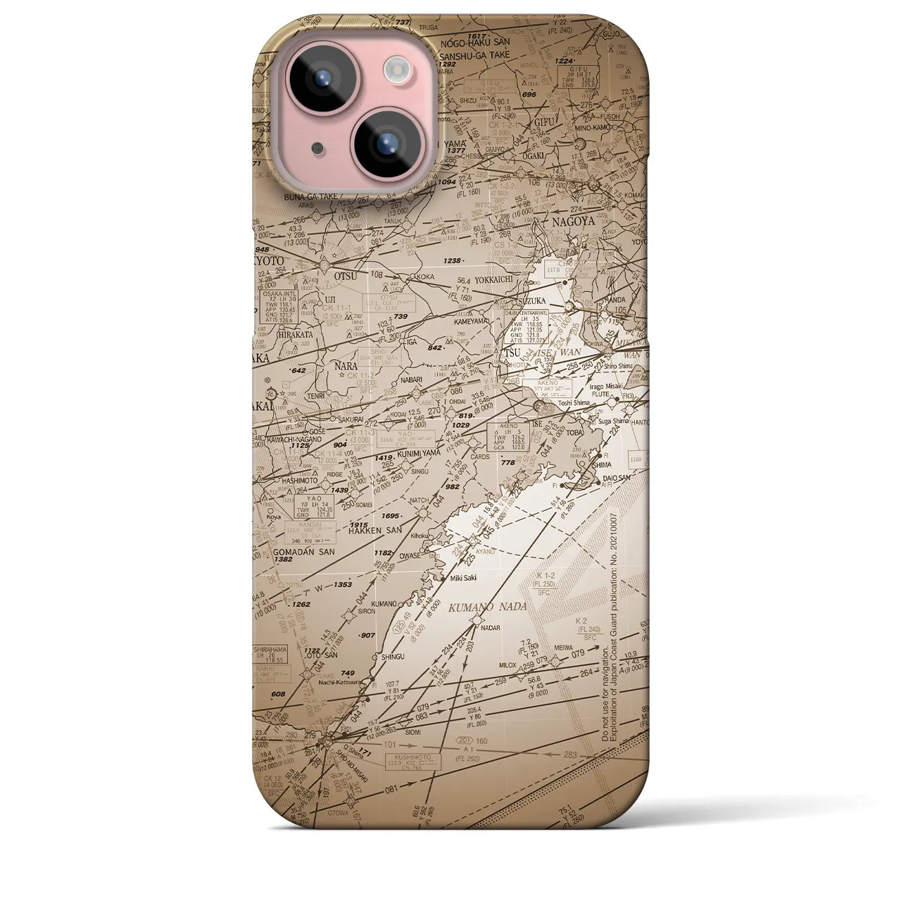 【名古屋航空図(愛知県)】航空図iPhoneケース(バックカバータイプ)