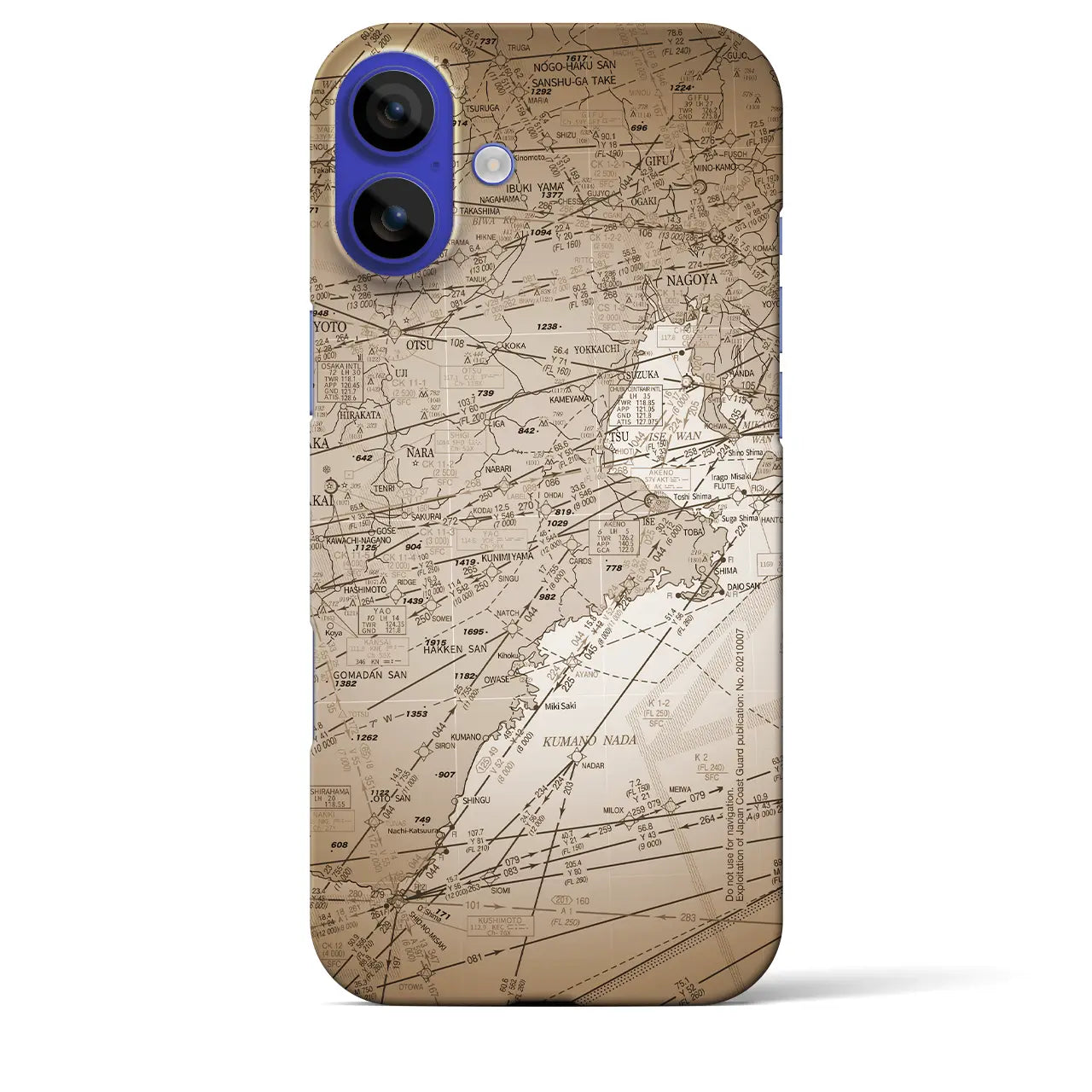 【名古屋航空図(愛知県)】航空図iPhoneケース(バックカバータイプ)