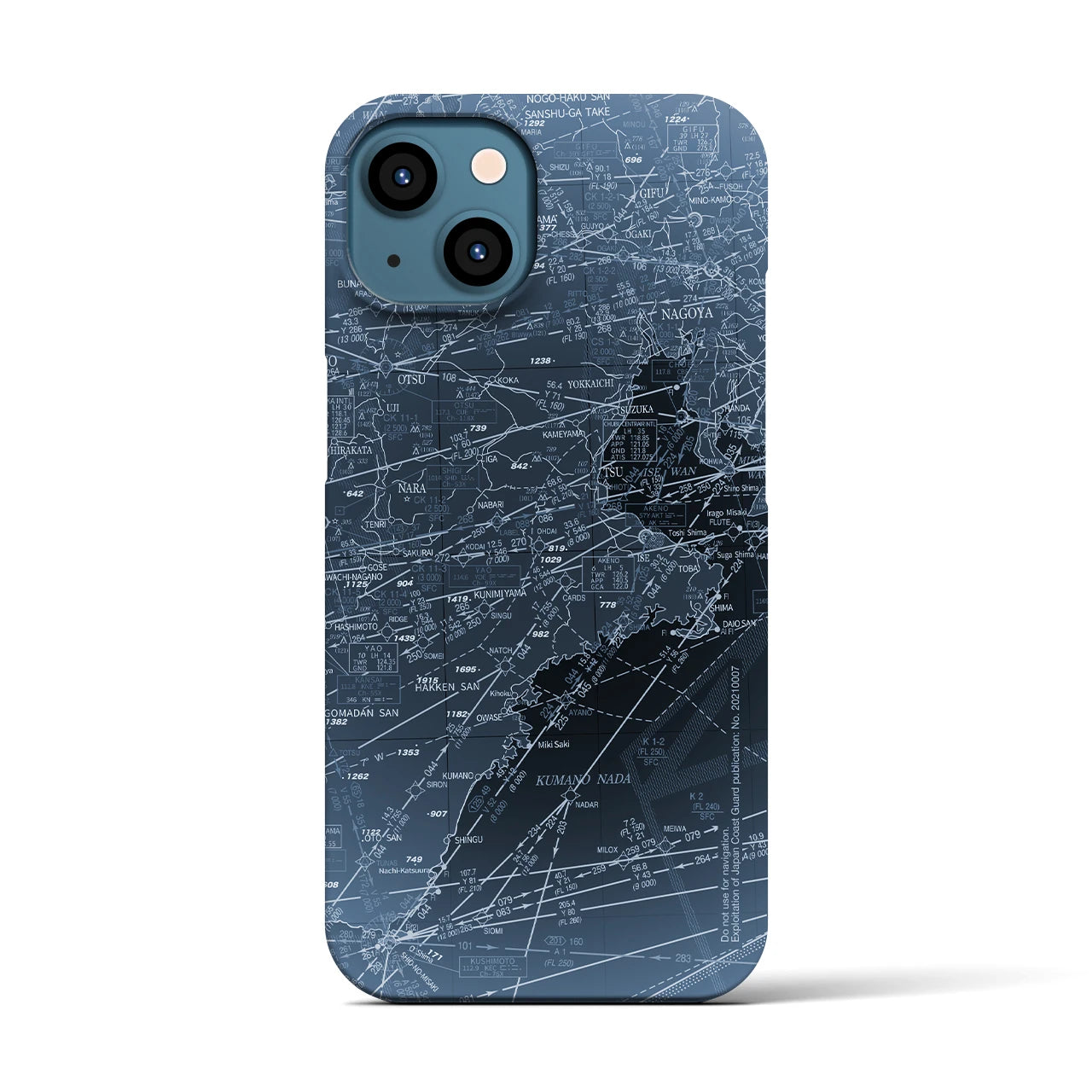 【名古屋航空図(愛知県)】航空図iPhoneケース(バックカバータイプ)