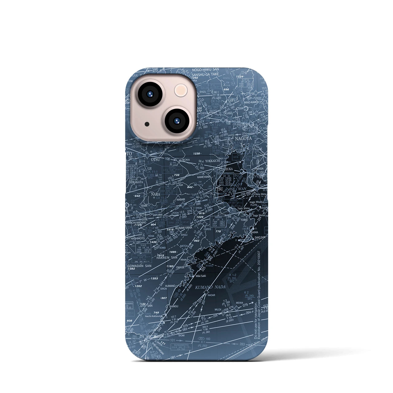 【名古屋航空図(愛知県)】航空図iPhoneケース(バックカバータイプ)