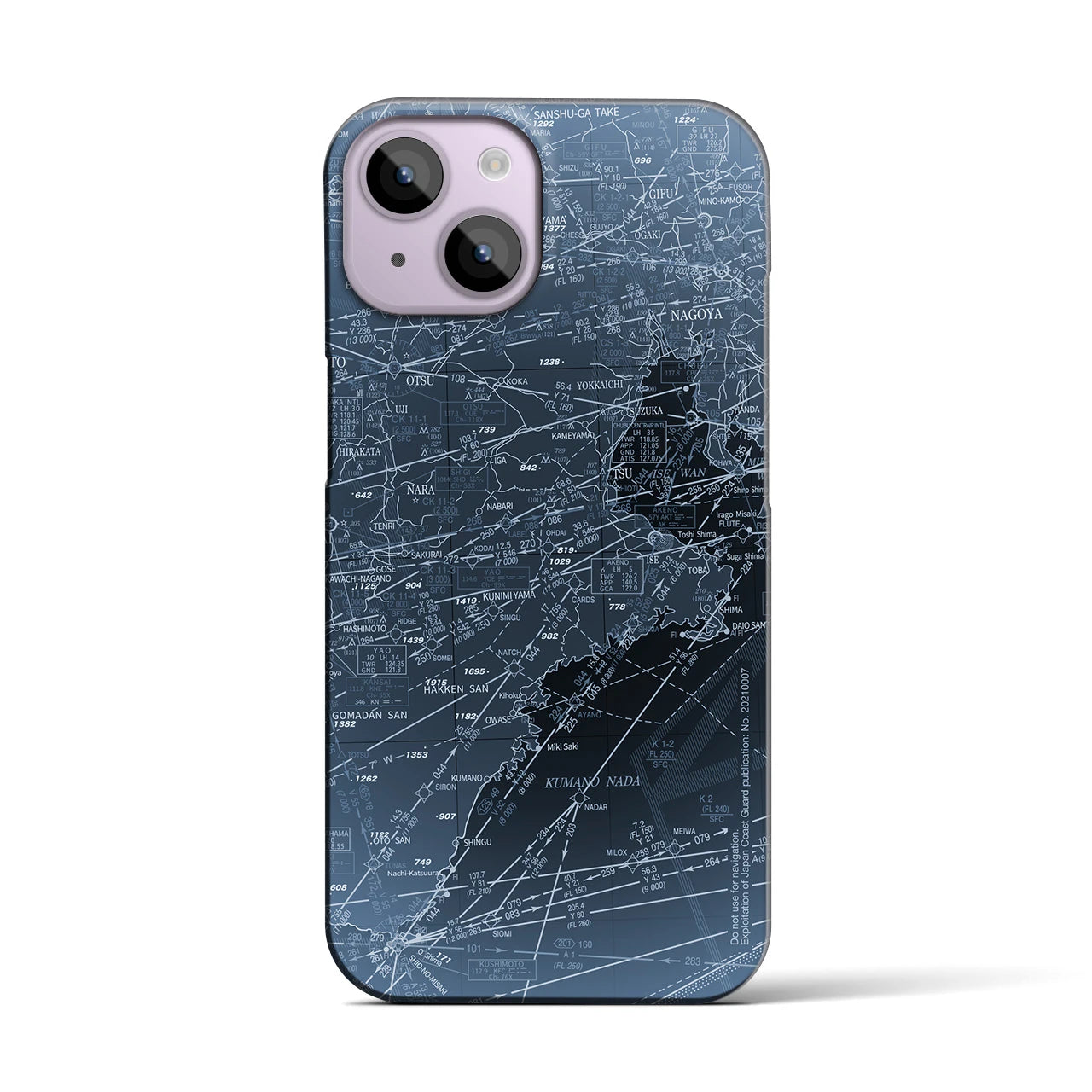 【名古屋航空図(愛知県)】航空図iPhoneケース(バックカバータイプ)