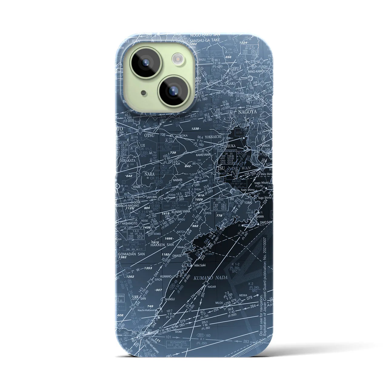 【名古屋航空図(愛知県)】航空図iPhoneケース(バックカバータイプ)
