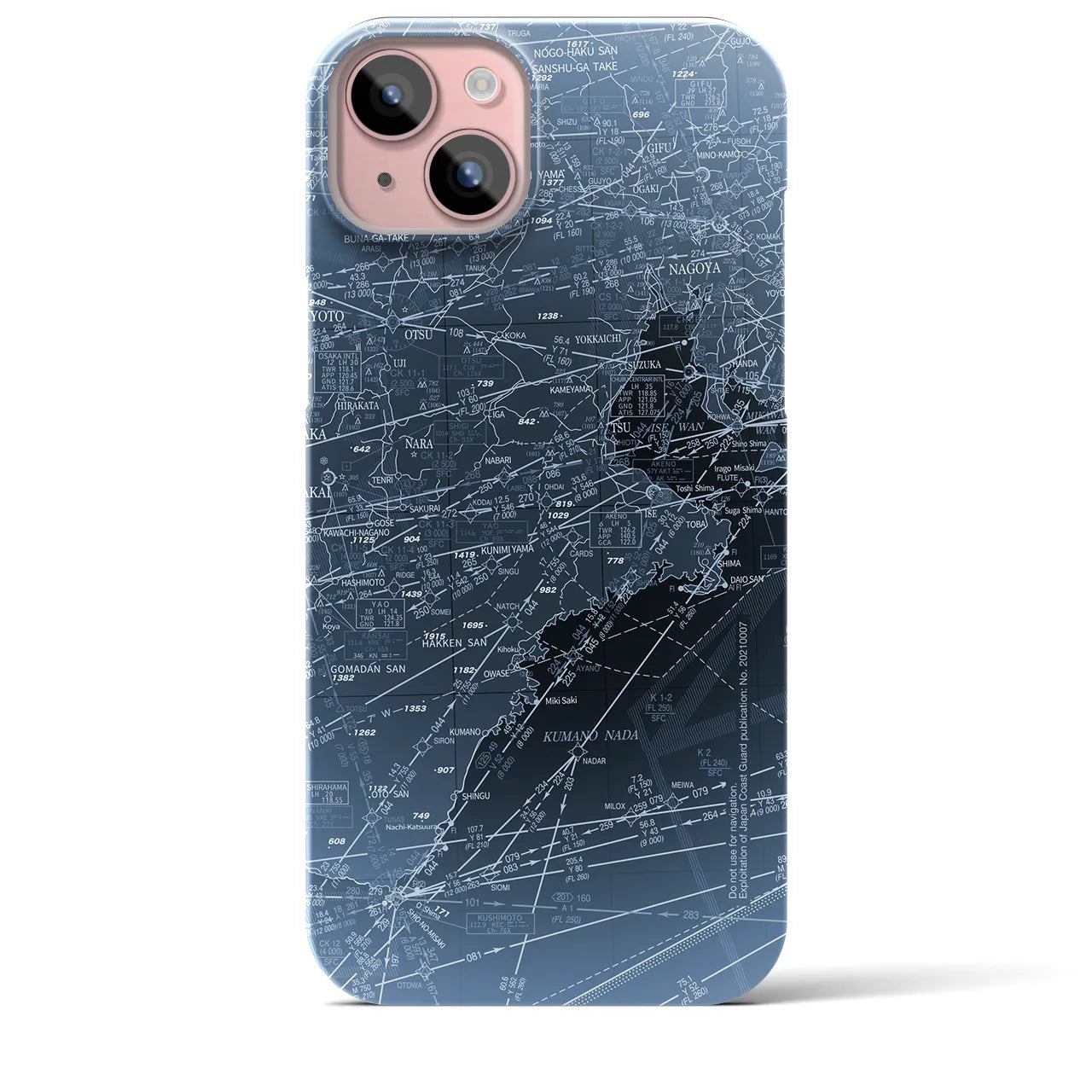 【名古屋航空図(愛知県)】航空図iPhoneケース(バックカバータイプ)