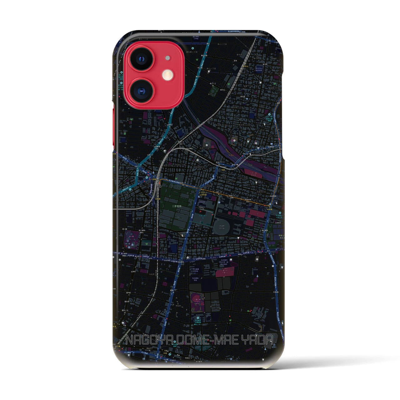 【ナゴヤドーム前矢田(愛知県)】地図柄iPhoneケース(バックカバータイプ)