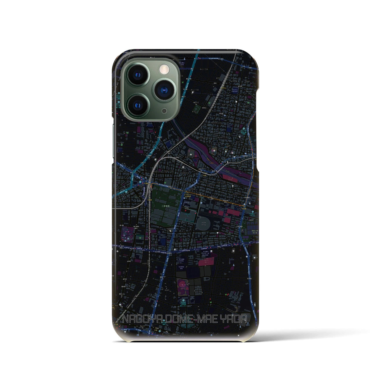 【ナゴヤドーム前矢田(愛知県)】地図柄iPhoneケース(バックカバータイプ)