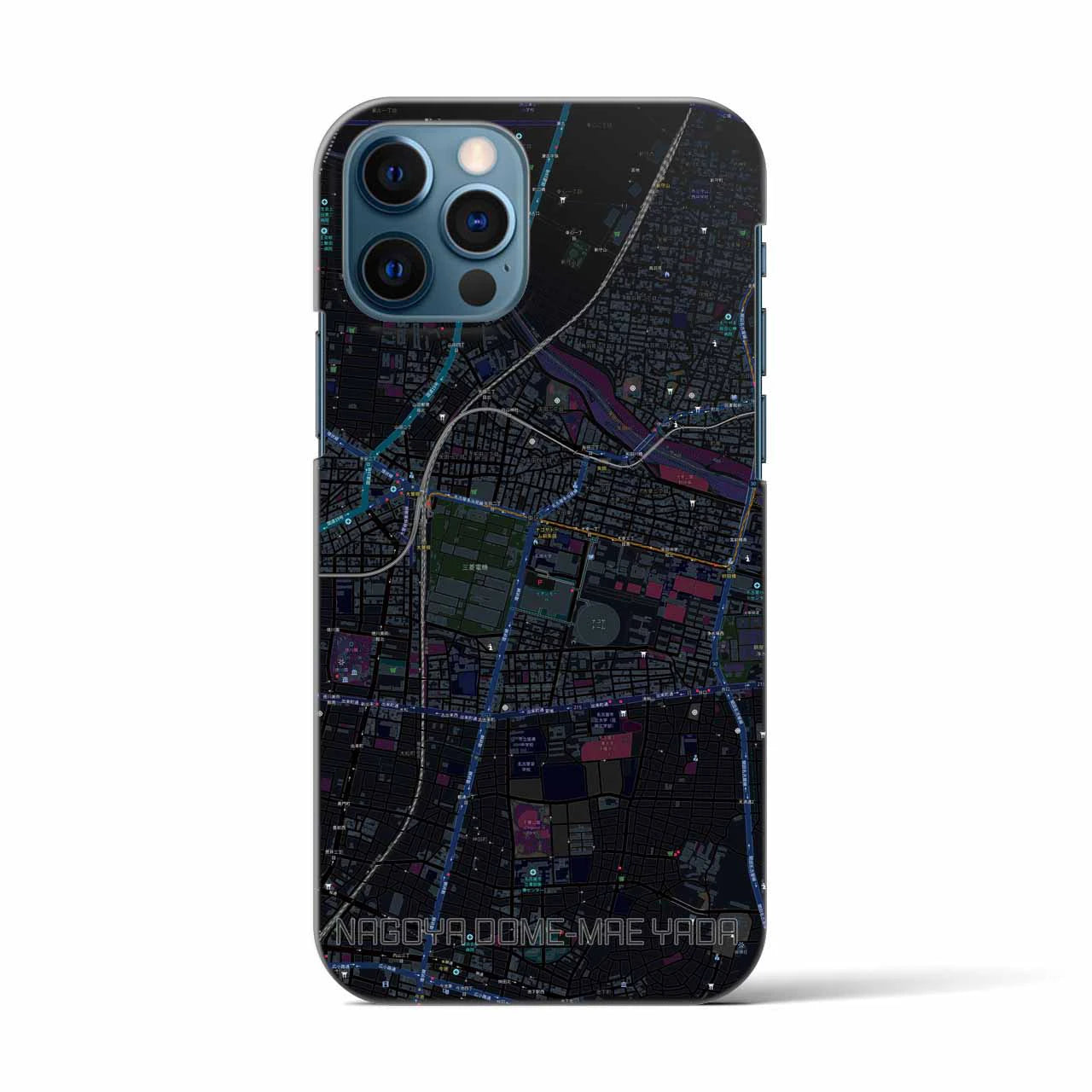 【ナゴヤドーム前矢田(愛知県)】地図柄iPhoneケース(バックカバータイプ)