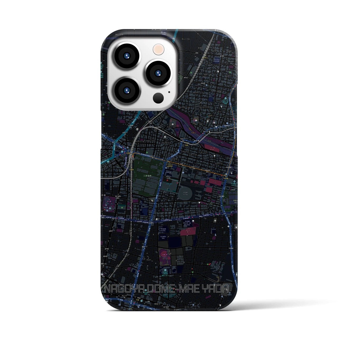 【ナゴヤドーム前矢田(愛知県)】地図柄iPhoneケース(バックカバータイプ)