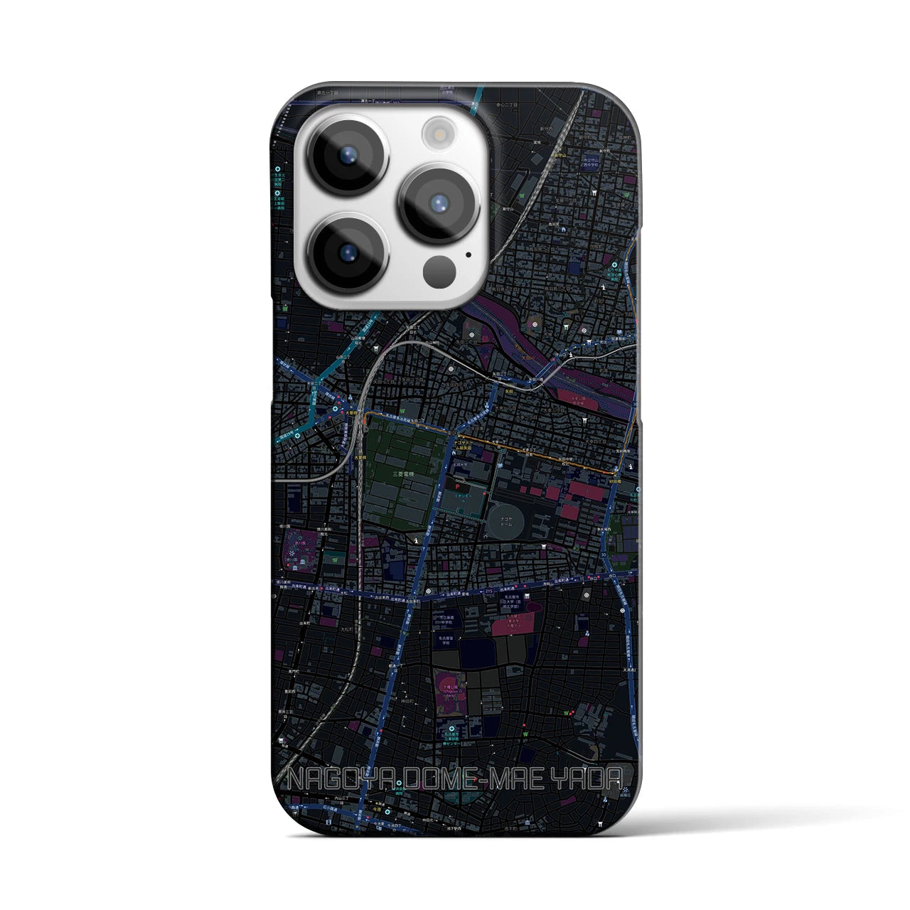 【ナゴヤドーム前矢田(愛知県)】地図柄iPhoneケース(バックカバータイプ)