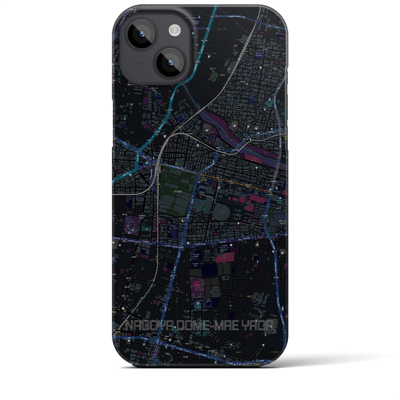 【ナゴヤドーム前矢田(愛知県)】地図柄iPhoneケース(バックカバータイプ)