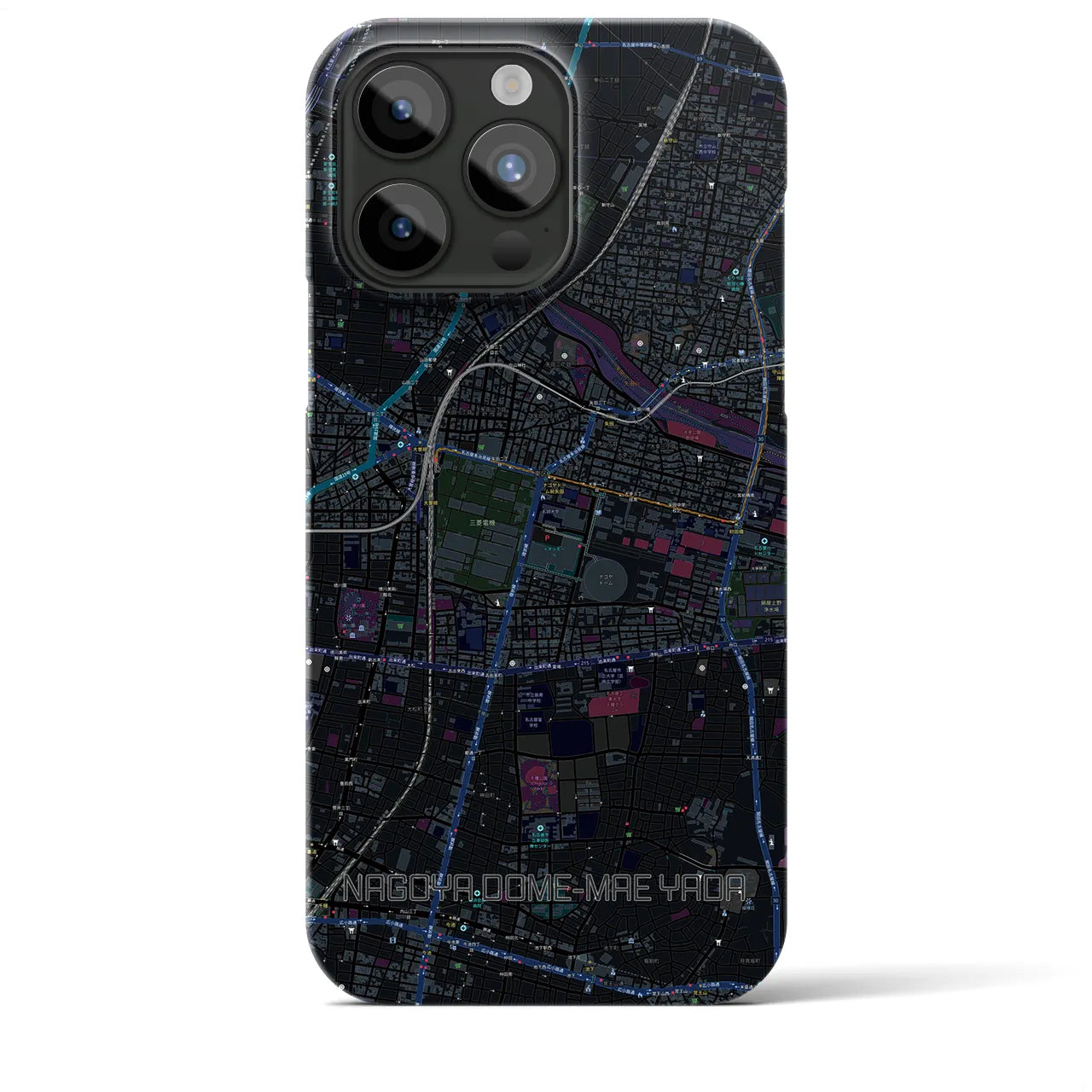 【ナゴヤドーム前矢田(愛知県)】地図柄iPhoneケース(バックカバータイプ)