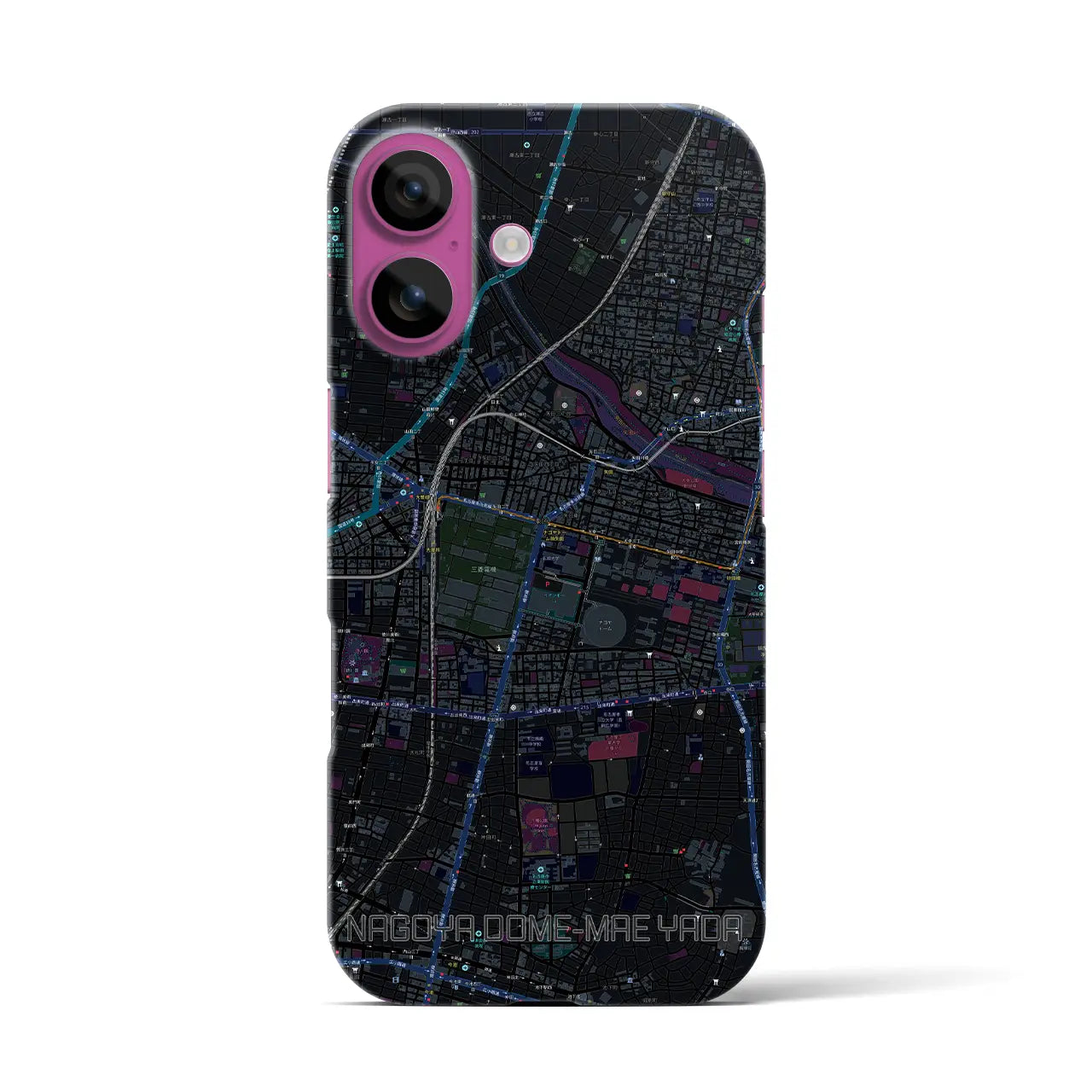 【ナゴヤドーム前矢田(愛知県)】地図柄iPhoneケース(バックカバータイプ)