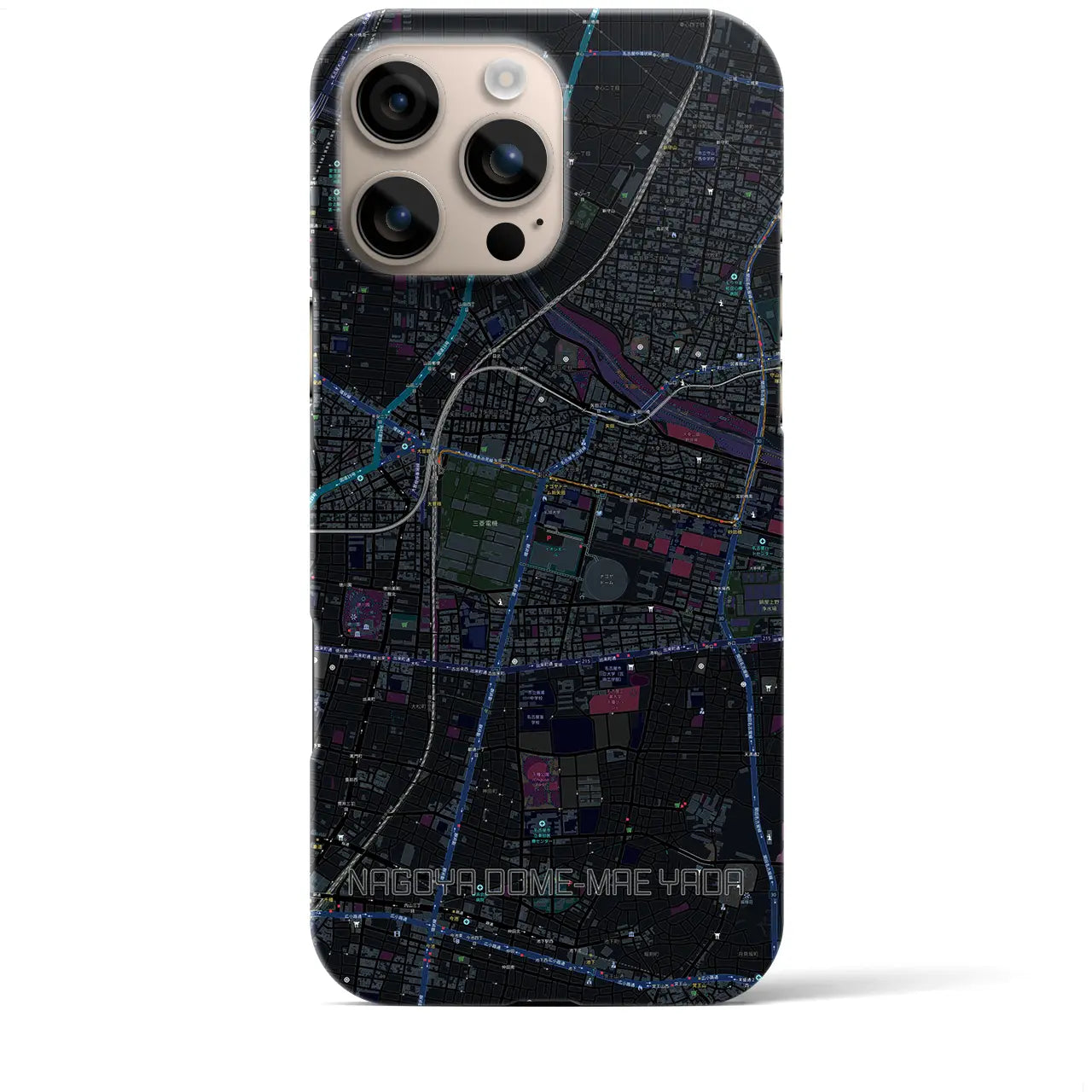 【ナゴヤドーム前矢田(愛知県)】地図柄iPhoneケース(バックカバータイプ)
