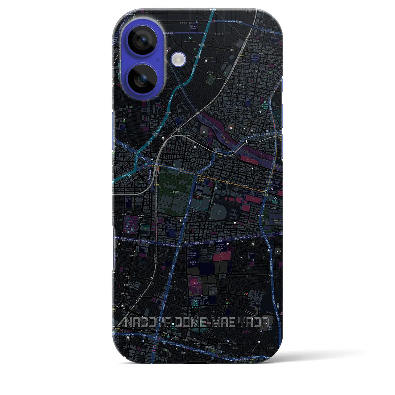 【ナゴヤドーム前矢田(愛知県)】地図柄iPhoneケース(バックカバータイプ)