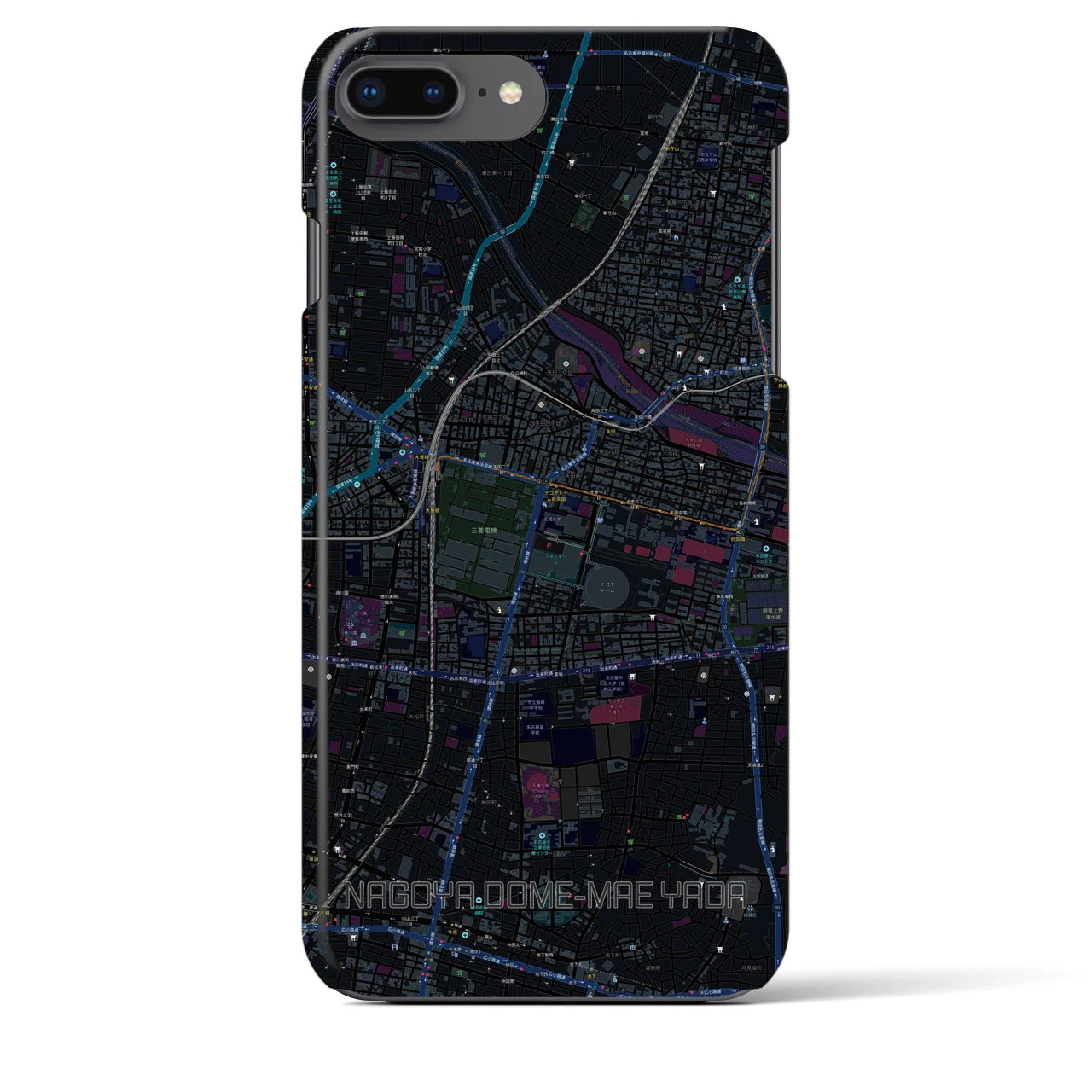 【ナゴヤドーム前矢田(愛知県)】地図柄iPhoneケース(バックカバータイプ)